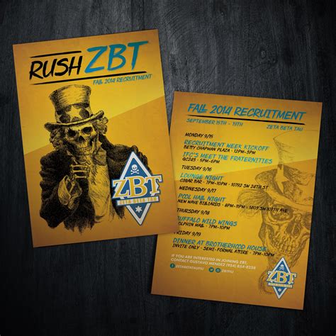 Fraternity Rush Flyer Templates